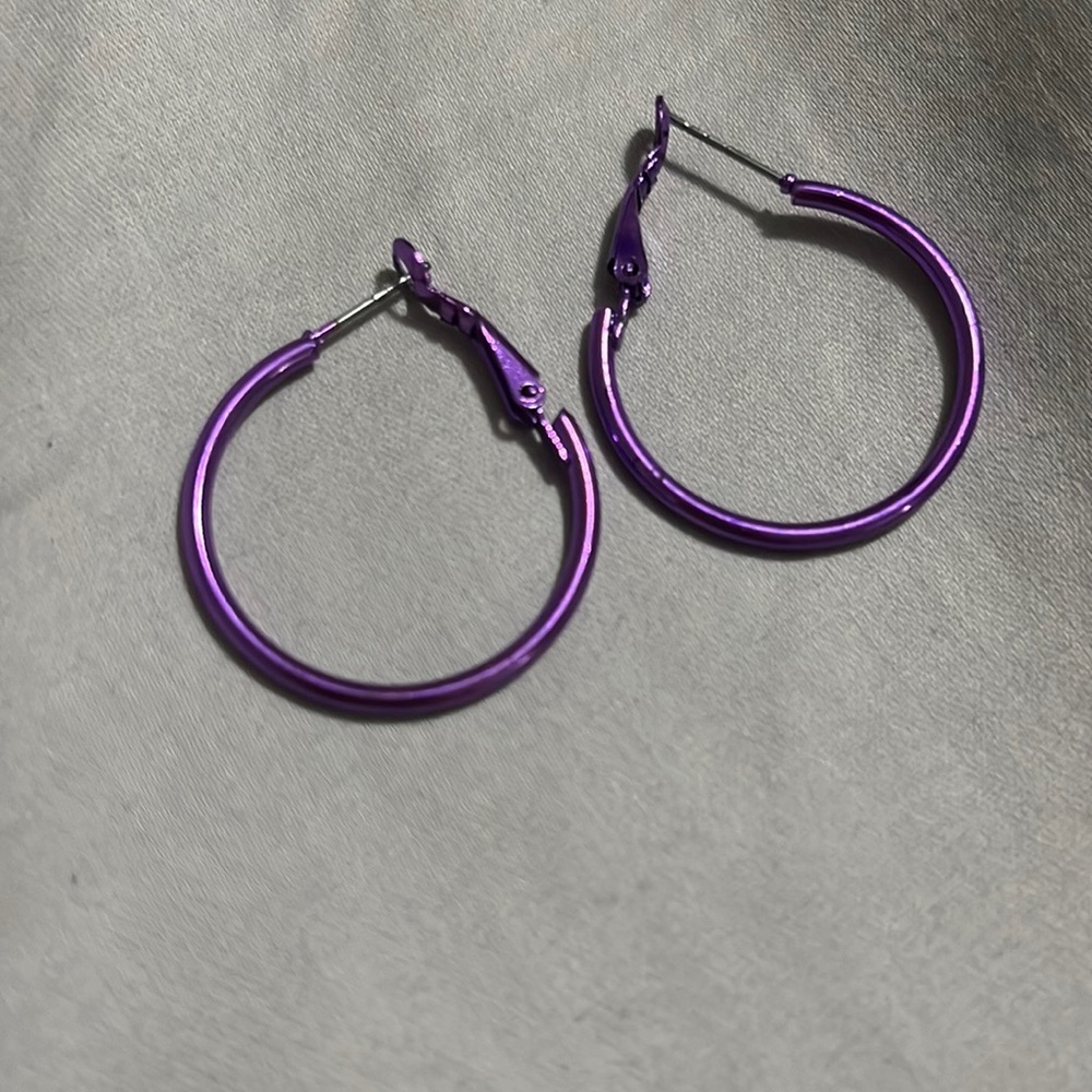 Purple earrings